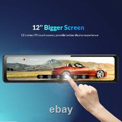 12Touch Screen bundled backup Rearview Mirror smart Android Car DVR dash Camera