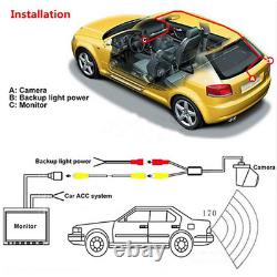 12V 170° Car Rear/Front/Side View Backup Camera Reverse Night Vision Waterproof