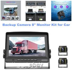 12V-24V Auto Digital Display 8 Monitor Car Rear View Backup Reverse Camera Kit