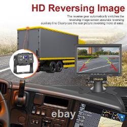 12V-24V Digital Display 7Monitor Car Truck Rear View Backup Reverse Camera Set