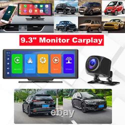 12V Carplay Digital Display 9.3 Monitor Car Rear View Backup Reverse Camera Kit