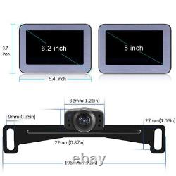 12V Digital Display 5 Monitor Car Rear View Backup Reverse Camera Night Vision