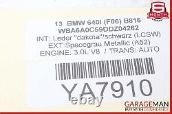 12-19 BMW 640i 650i F06 Rear View Backup Back Up Camera OEM