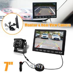 12-24V 7 Car Truck LCD Rear View Touch Screen Monitor withBackup Night Vision Cam