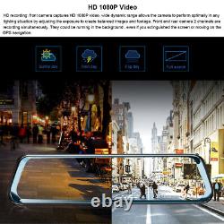 12 Touch Screen backup camera car rear view mirror Android 8.1 car dvr dash cam