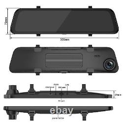 12 Touch Screen backup camera car rear view mirror Android 8.1 car dvr dash cam