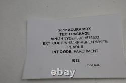 2010-2013 Acura MDX Rear View Backup Camera with Liftgate Molding Trim Panel OEM