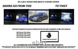 2012-2016 Honda CIVIC Back Up Camera System Rear View Camera Kit Inc. Harness