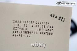 2020-2022 Toyota Corolla Sedan Rear View Backup Park Parking Assist Camera Oem