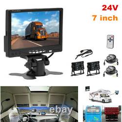 24V Display 7 Monitor Car Rear View Camera Backup Reverse For Bus Truck Trailer