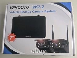 2 Solar Magnetic Wireless Backup Camera 7 HD Monitor Rear View Reverse System