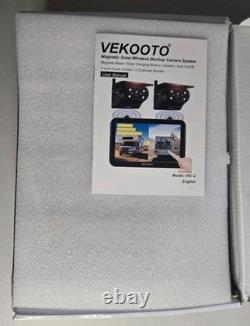 2 Solar Magnetic Wireless Backup Camera 7 HD Monitor Rear View Reverse System