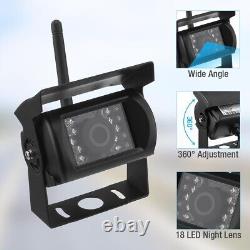 2 X Wireless 7 Monitor Rear View Backup Camera Night Vision Kit RV Truck Bus