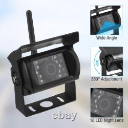 2 X Wireless 7 Monitor Rear View Backup Camera Night Vision Kit RV Truck Bus