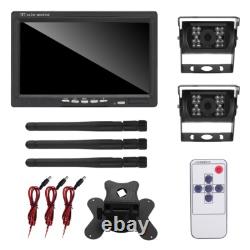 2 X Wireless 7 Monitor Rear View Backup Camera Night Vision Kit RV Truck Bus