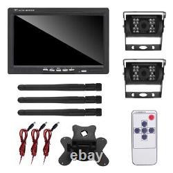 2 X Wireless 7 Monitor Rear View Backup Camera Night Vision Kit RV Truck Bus