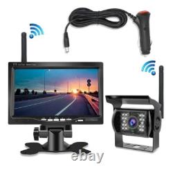2 X Wireless Rear View Backup Camera 7 Monitor Night Vision Kit RV Truck Bus HD