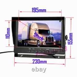 2x AHD 1080P 18LED IR Car Rear View Backup Camera + 9 IPS 2CH Split DVR Monitor