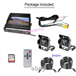 2x AHD 1080P 18LED IR Car Rear View Backup Camera + 9 IPS 2CH Split DVR Monitor