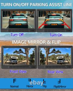 2x Digital Wireless Backup Camera 7 Monitor Rear View DVR 12-24V For Caravan RV