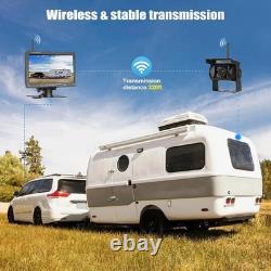 2x Digital Wireless Rear View Backup Camera 7 Monitor for Caravan Trailer Truck