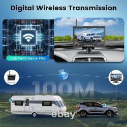 2x Digital Wireless Rear View Backup Camera 7 Monitor for Caravan Trailer Truck