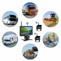 2x Digital Wireless Rear View Backup Camera 7 Monitor for Caravan Trailer Truck