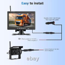 2x Digital Wireless Rear View Backup Camera 7 Monitor for Caravan Trailer Truck