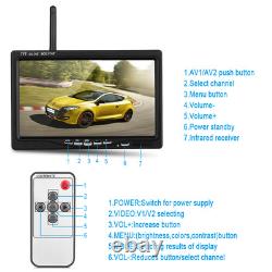 2x Wireless IR Rear View Vehicle Backup Camera +7 HD LCD Monitor for Bus Truck