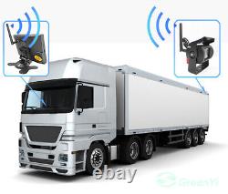 2x Wireless IR Rear View Vehicle Backup Camera +7 HD LCD Monitor for Bus Truck