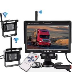 2x Wireless Truck Caravan Rear View Backup Camera System with 7 Car HD Monitor