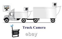 2x Wireless Truck Caravan Rear View Backup Camera System with 7 Car HD Monitor