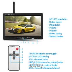 2x Wireless Truck Caravan Rear View Backup Camera System with 7 Car HD Monitor