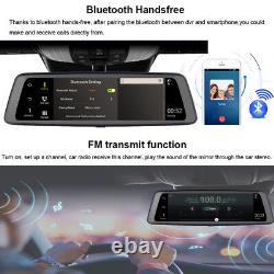 360-degree panoramic 4CH Cameras lens car dvr backup mirror dash camera with gps