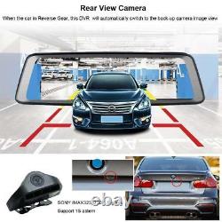 360-degree panoramic 4CH Cameras lens car dvr backup mirror dash camera with gps