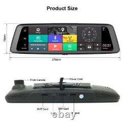 360-degree panoramic 4CH Cameras lens car dvr backup mirror dash camera with gps