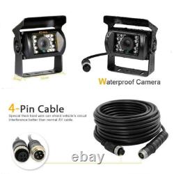 3 X 9 Quad Split Monitor Screen Rear View Backup Camera System For Bus Truck RV