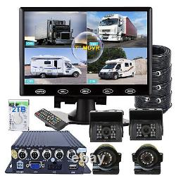 4G MDVR 7 Monitor Rear View Backup Camera 2TB HDD For Truck Rvs Remote APP /PC