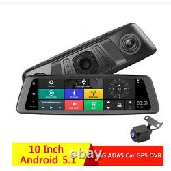 4G wifi car Rearview Mirror Backup camera recorder Dash Cam dual lens Front Rear