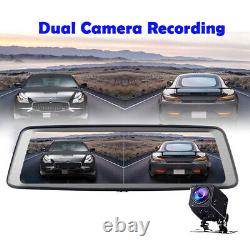4G wifi car Rearview Mirror Backup camera recorder Dash Cam dual lens Front Rear