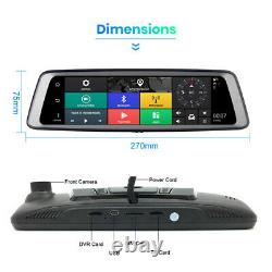 4G wifi car Rearview Mirror Backup camera recorder Dash Cam dual lens Front Rear