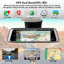 4G wifi car Rearview Mirror Backup camera recorder Dash Cam dual lens Front Rear