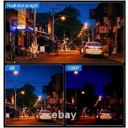 4K 12 Dash Cam Mirror GPS WiFi Voice Control Car Rear View Backup Dual Camera