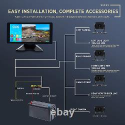 4K RV Backup Camera System 10.36 Monitor for Van Rear Side View DVR Recording