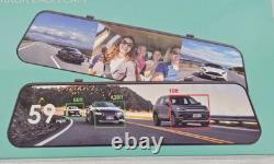 4K Rear View Mirror Dash Camera with Backup Camera 128GB SD Night Vision WiFi App