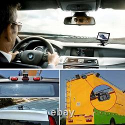 4PIN Dual Rear View Backup Camera 7 LCD Monitor Kit for Truck Caravan Bus RVs