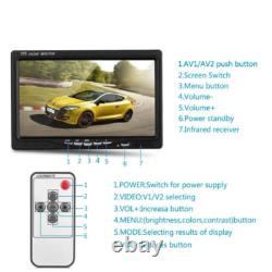4PIN Dual Rear View Backup Camera 7 LCD Monitor Kit for Truck Caravan Bus RVs