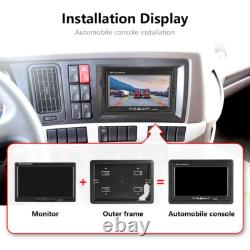 4PIN Dual Rear View Backup Camera 7 LCD Monitor Kit for Truck Caravan Bus RVs
