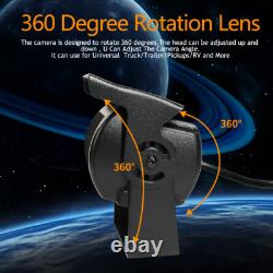 4PIN Dual Rear View Backup Camera 7 LCD Monitor Kit for Truck Caravan Bus RVs