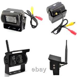 4Pcs Wireless Backup Rear View Camera with Monitor For Car Truck Parking Assist